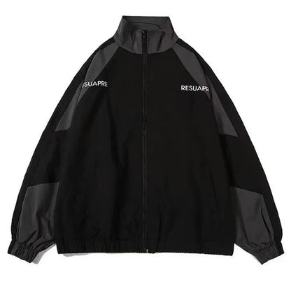 Trainingsjacke - Mit Reißverschluss - Oversized - Windbreaker-Jacke - Herrenjacke