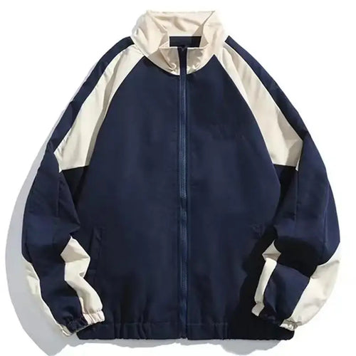 Trainingsjacke - Mit Reißverschluss - Oversized - Windbreaker-Jacke - Herrenjacke