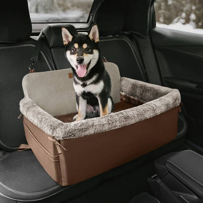All-Season Dog Car Seat Bed for Travel Safety - Pet Booster Seat