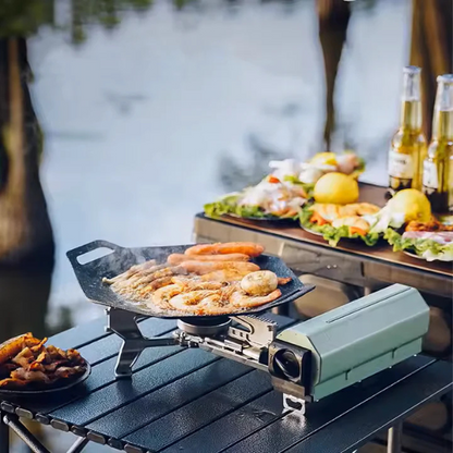 Réchaud à gaz de camping portable et léger | Équipement de cuisine de plein air pliable