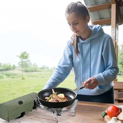 Réchaud à gaz de camping portable et léger | Équipement de cuisine de plein air pliable