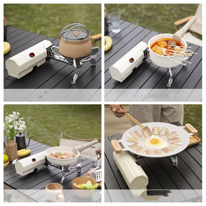 Réchaud à gaz de camping portable et léger | Équipement de cuisine de plein air pliable