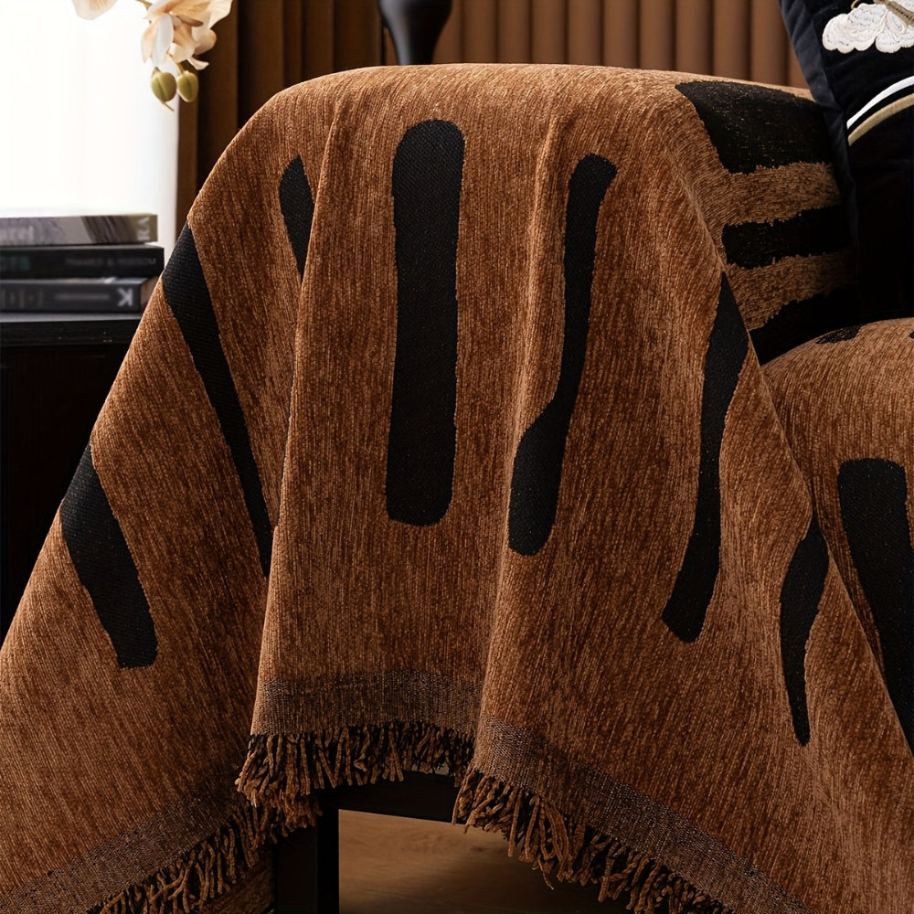 Stammes-geometrische Chenille-Bankhoes 