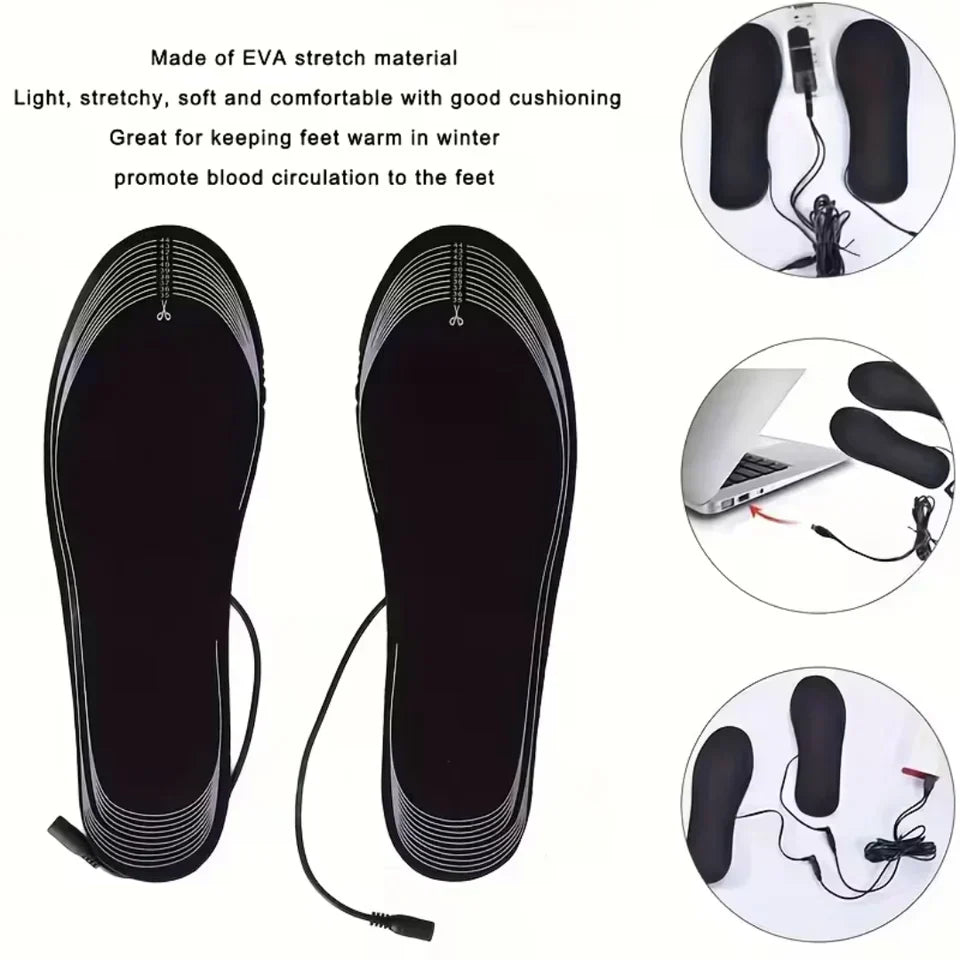 USB beheizte Schuhsohlen für Unisex | Elektrisch beheizte Einlegesohlen