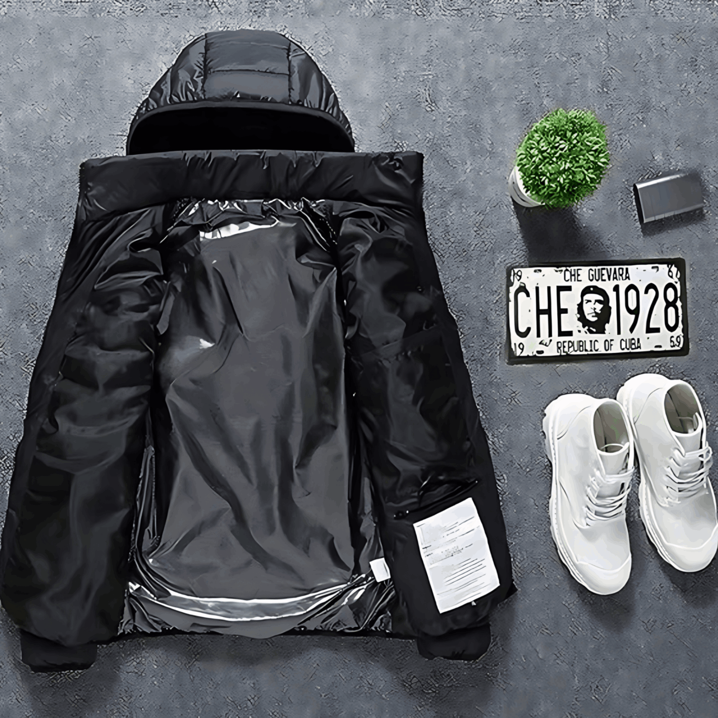 Heizbare Jacke - Mit Kapuze - Puffer - Daunenjacke - Herren Winterjacke 