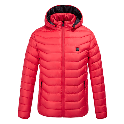Heizbare Jacke - Mit Kapuze - Puffer - Daunenjacke - Herren Winterjacke 