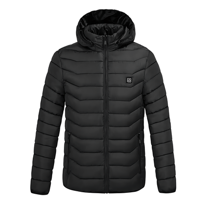 Heizbare Jacke - Mit Kapuze - Puffer - Daunenjacke - Herren Winterjacke 