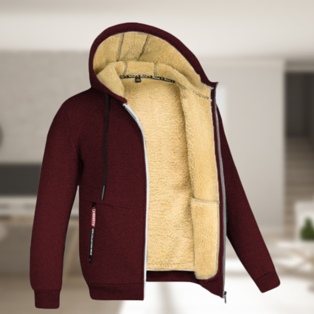 Veste à capuche | Polaire-Futter | Hiver | Sweat à capuche zippé | Sweat à capuche pour hommes
