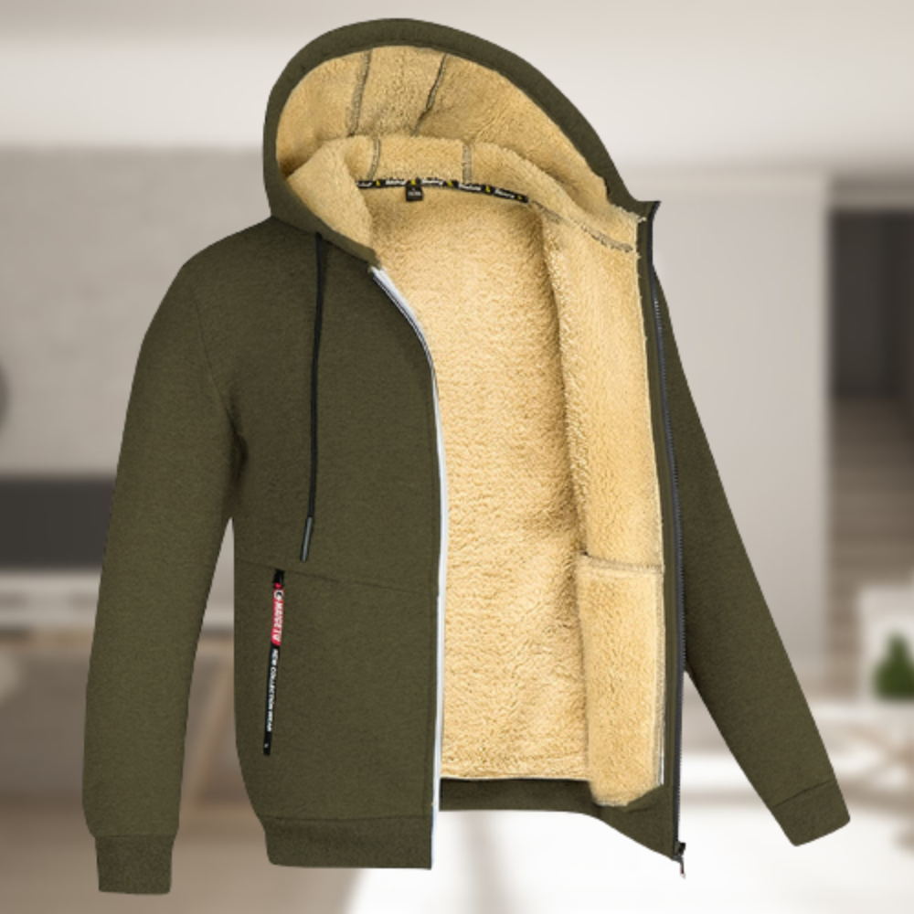 Veste à capuche | Polaire-Futter | Hiver | Sweat à capuche zippé | Sweat à capuche pour hommes