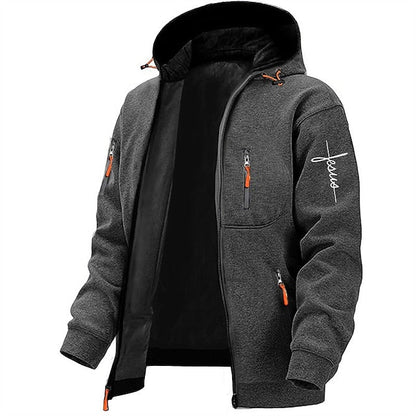 Zip-Up Hoodie - Herren Warmes Fleece Hoodie mit vollem Reißverschluss