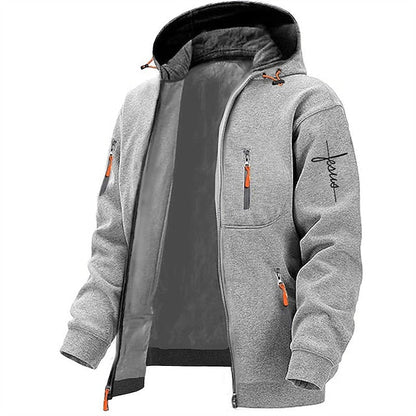 Zip-Up Hoodie - Herren Warmes Fleece Hoodie mit vollem Reißverschluss