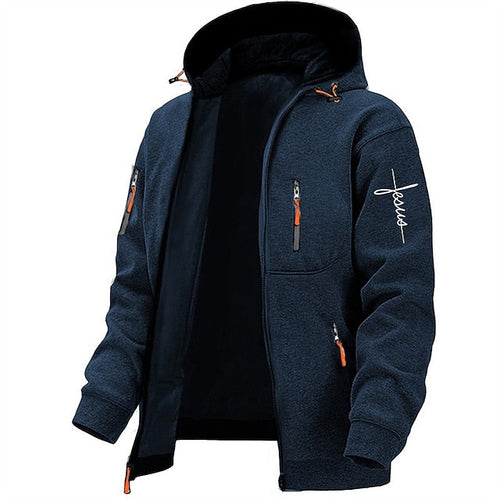 Zip-Up Hoodie - Herren Warmes Fleece Hoodie mit vollem Reißverschluss