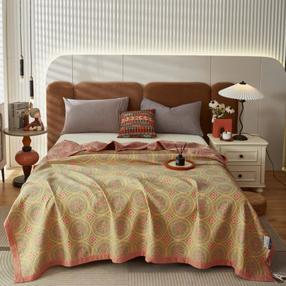 Couverture d'été réversible en coton pour une décoration intérieure chaleureuse et un confort léger