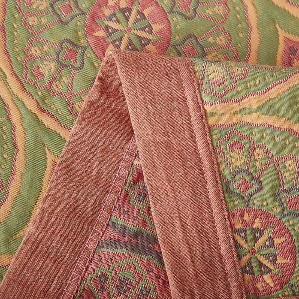 Couverture d'été réversible en coton pour une décoration intérieure chaleureuse et un confort léger