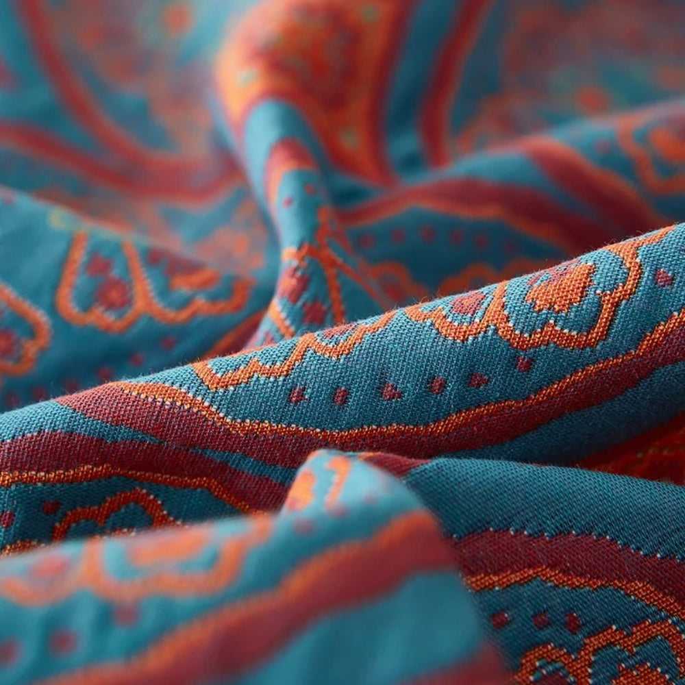 Couverture d'été réversible en coton pour une décoration intérieure chaleureuse et un confort léger