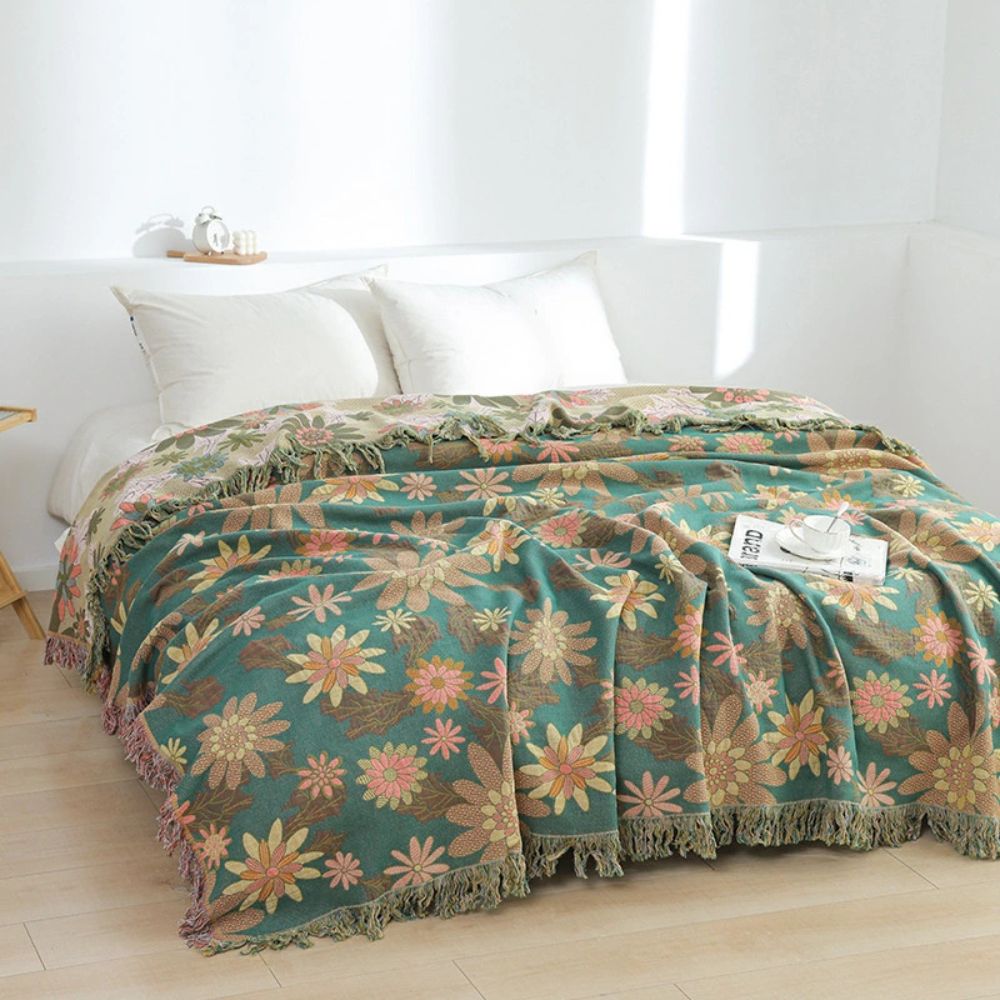 Wendbare Jacquard-Decke Verdant Bloom