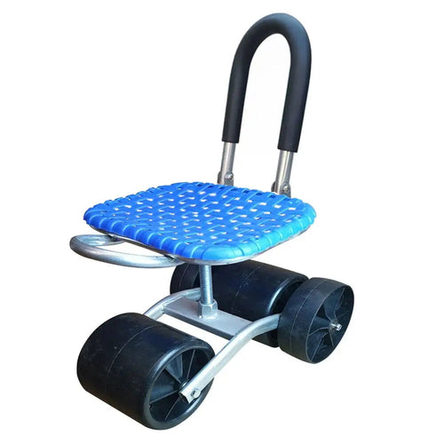 Adjustable Rolling Garden Stool | 360° Rotating Seat for Comfort