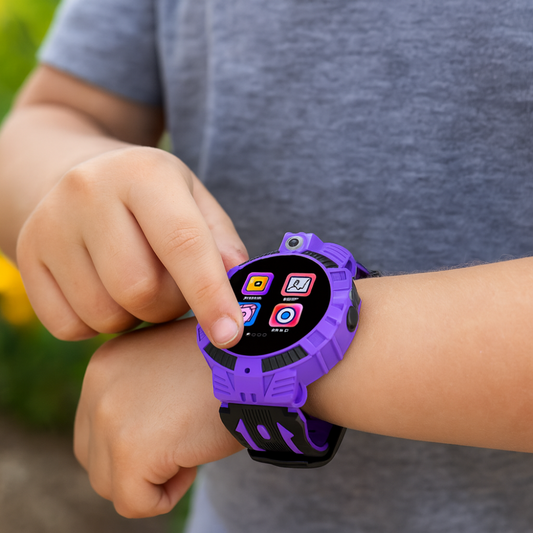Montre connectée pour enfants avec écran tactile et caméra - Design violet