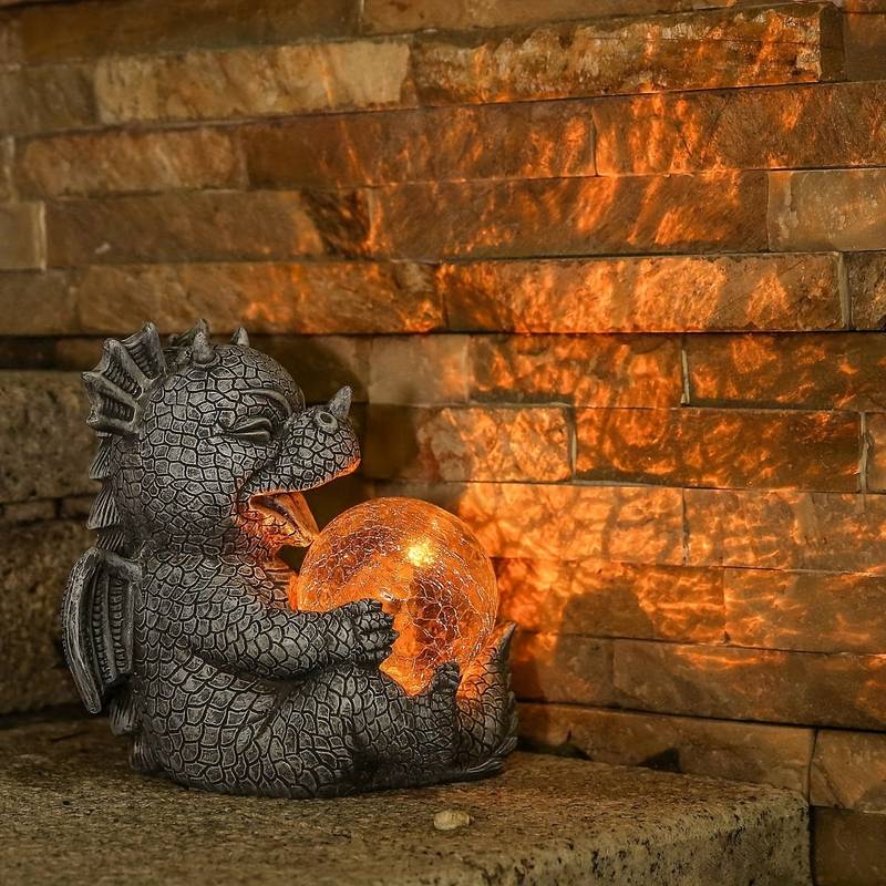Veilleuse LED Dragon | Lampe de table en résine à lumière chaude pour la décoration intérieure