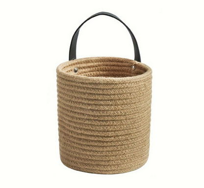 2-Pack Woven Cotton Rope Hanging Planter Baskets for Home Decor