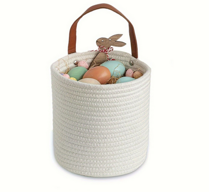 2-Pack Woven Cotton Rope Hanging Planter Baskets for Home Decor