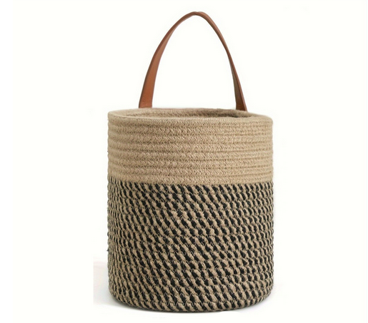 2-Pack Woven Cotton Rope Hanging Planter Baskets for Home Decor