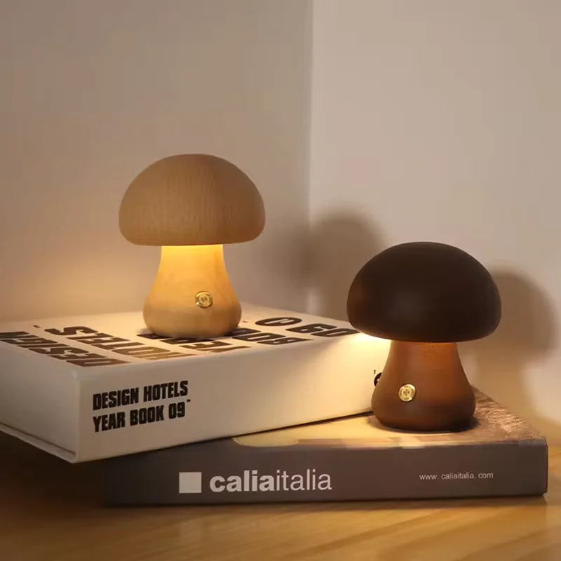 Touch Sensor LED Mushroom Night Light with Adjustable Brightness - Cozy Home Decor