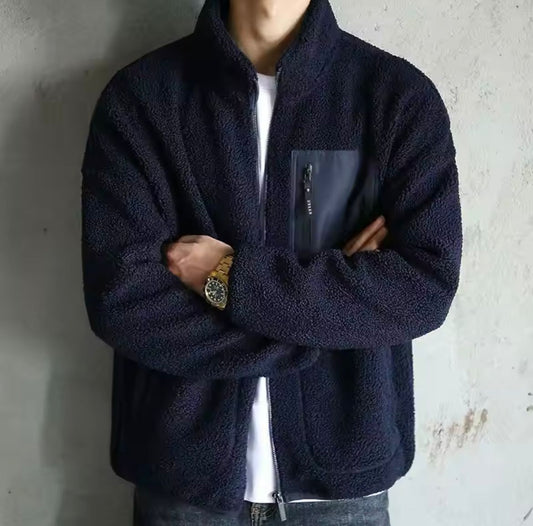 Veste zippée pour hommes avec des poches et de nombreuses poches