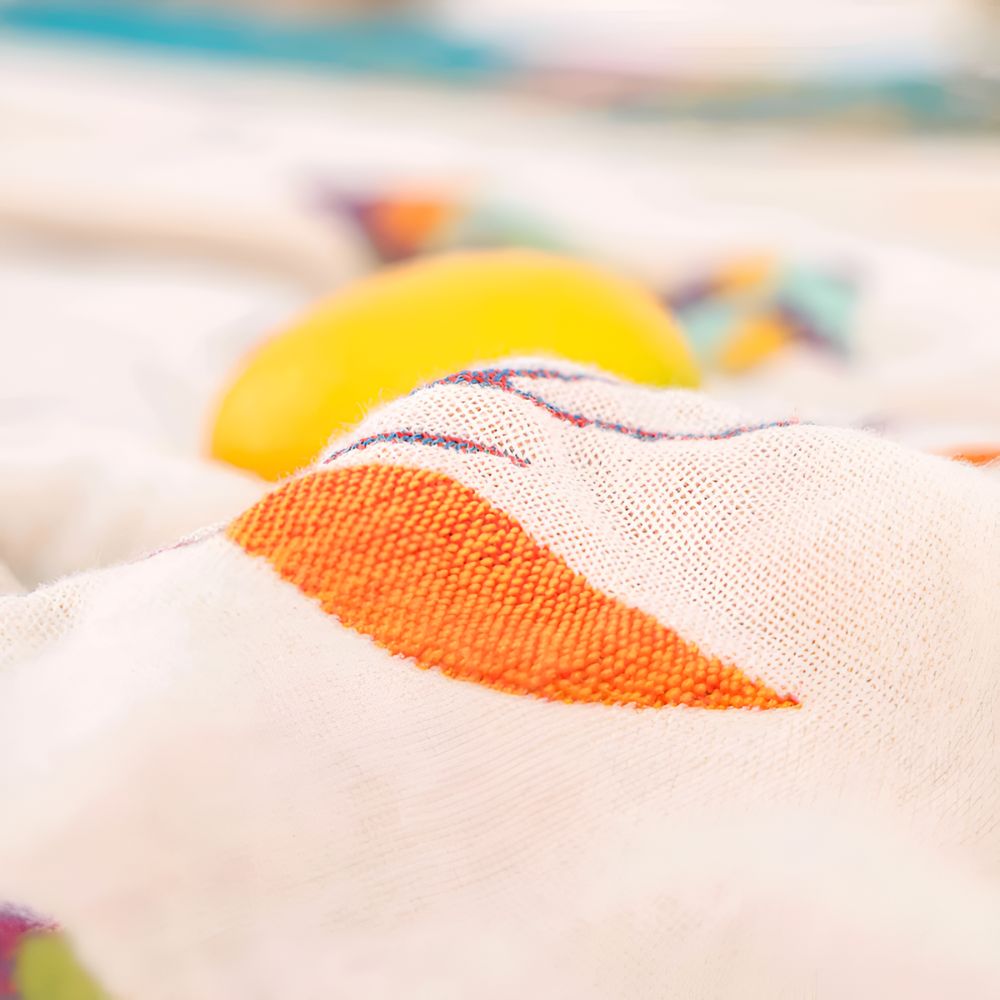 Cozy Bird Print Cotton Tassel Blanket for Home Decor & Gifts