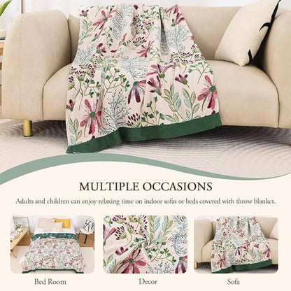 Cozy Wildflower Throw Blanket for Home Decor and Comfort