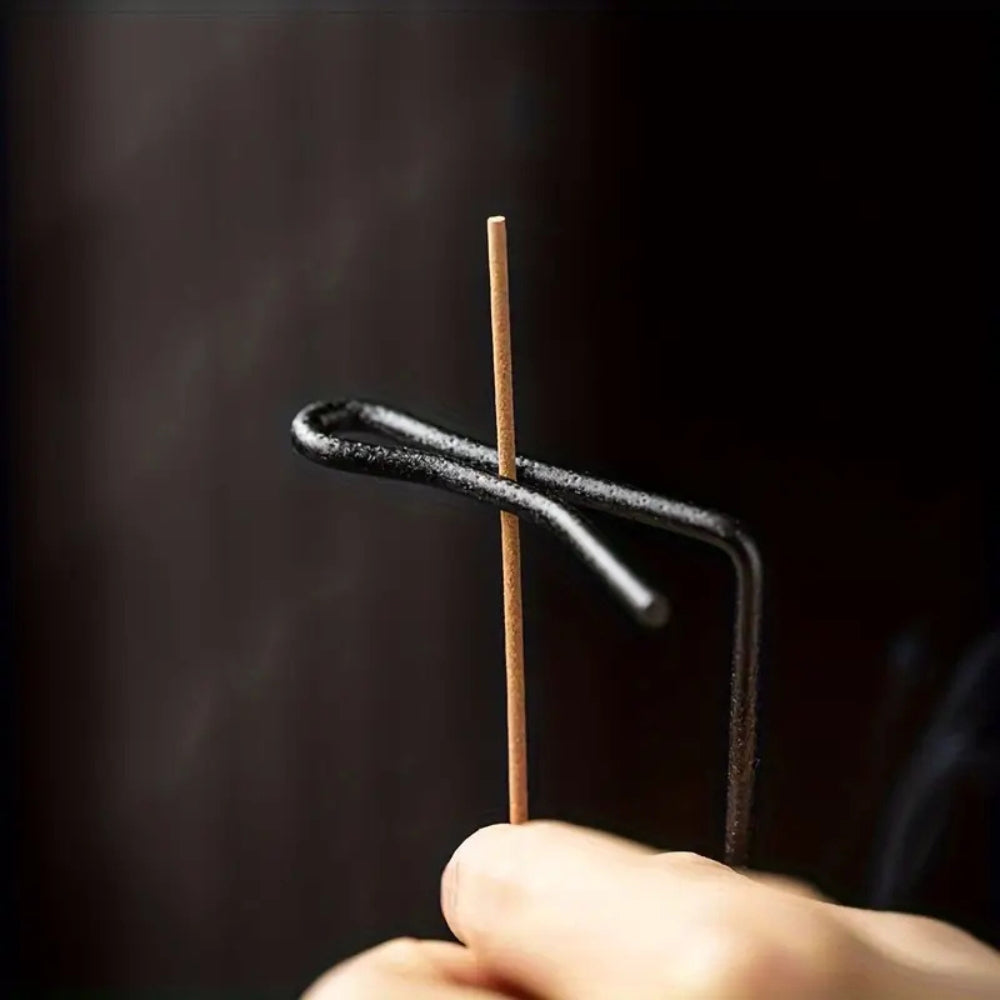 Wooden Incense Burner with Metal Holder for Aromatherapy & Meditation