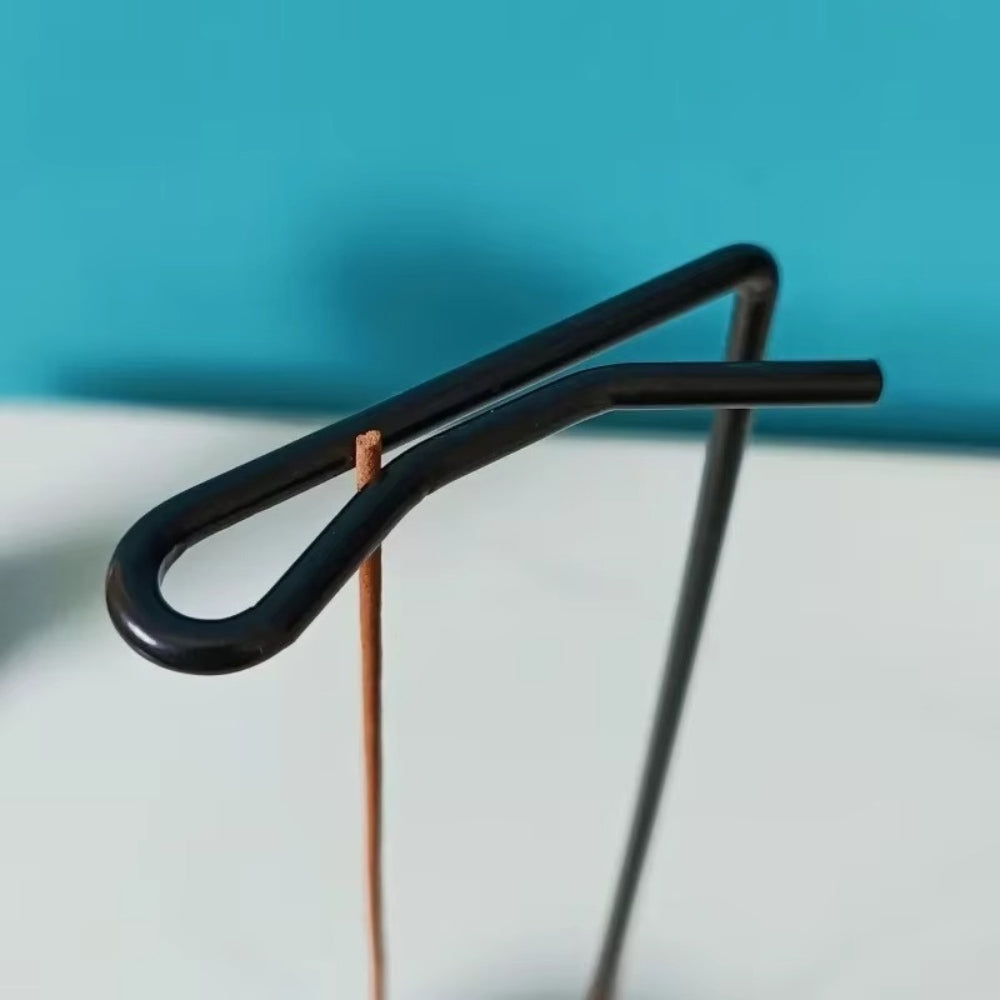 Wooden Incense Burner with Metal Holder for Aromatherapy & Meditation