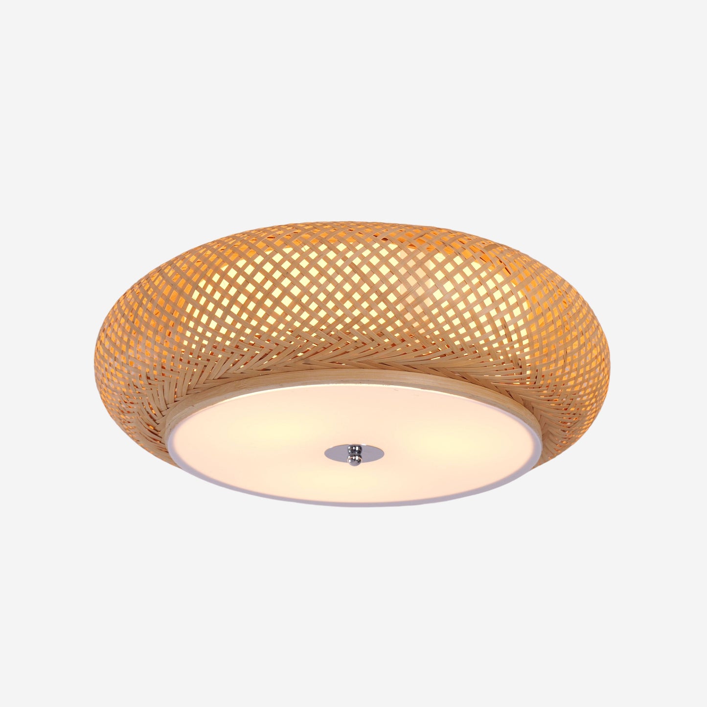 Lampe de plafond en bambou fabriquée à la main – Armatuur LED de style zen pour la décoration intérieure