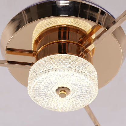 60cm Moderne Gouden Crystal Plafondventilator met Licht - Stijlvolle Plafondlamp