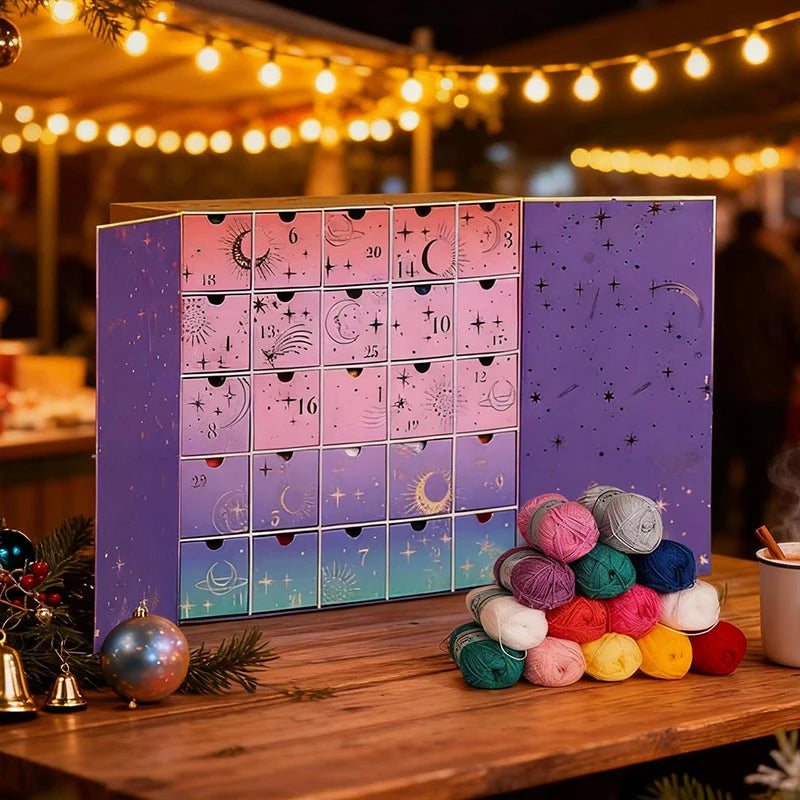 25-Day Knitting Advent Calendar | Winter Yarn Craft Kit for Beginners