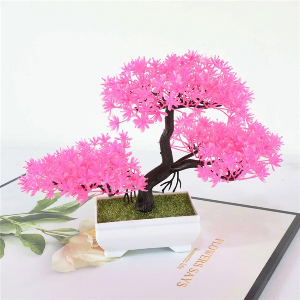 Yuriko Mini Artificial Bonsai Tree for Home Office Desk Decor
