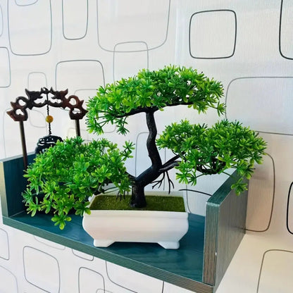 Yuriko Mini Artificial Bonsai Tree for Home Office Desk Decor