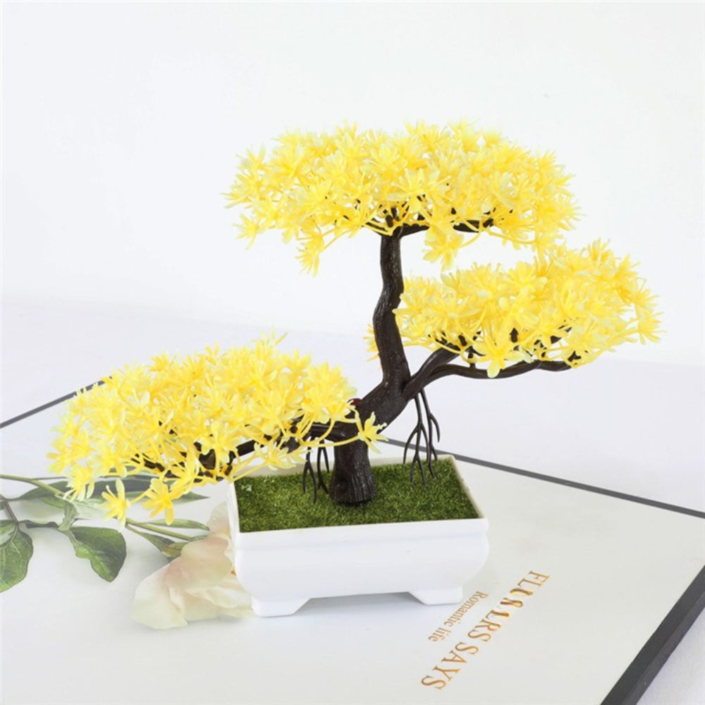 Yuriko Mini Artificial Bonsai Tree for Home Office Desk Decor