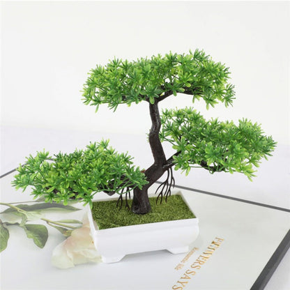 Yuriko Mini Artificial Bonsai Tree for Home Office Desk Decor