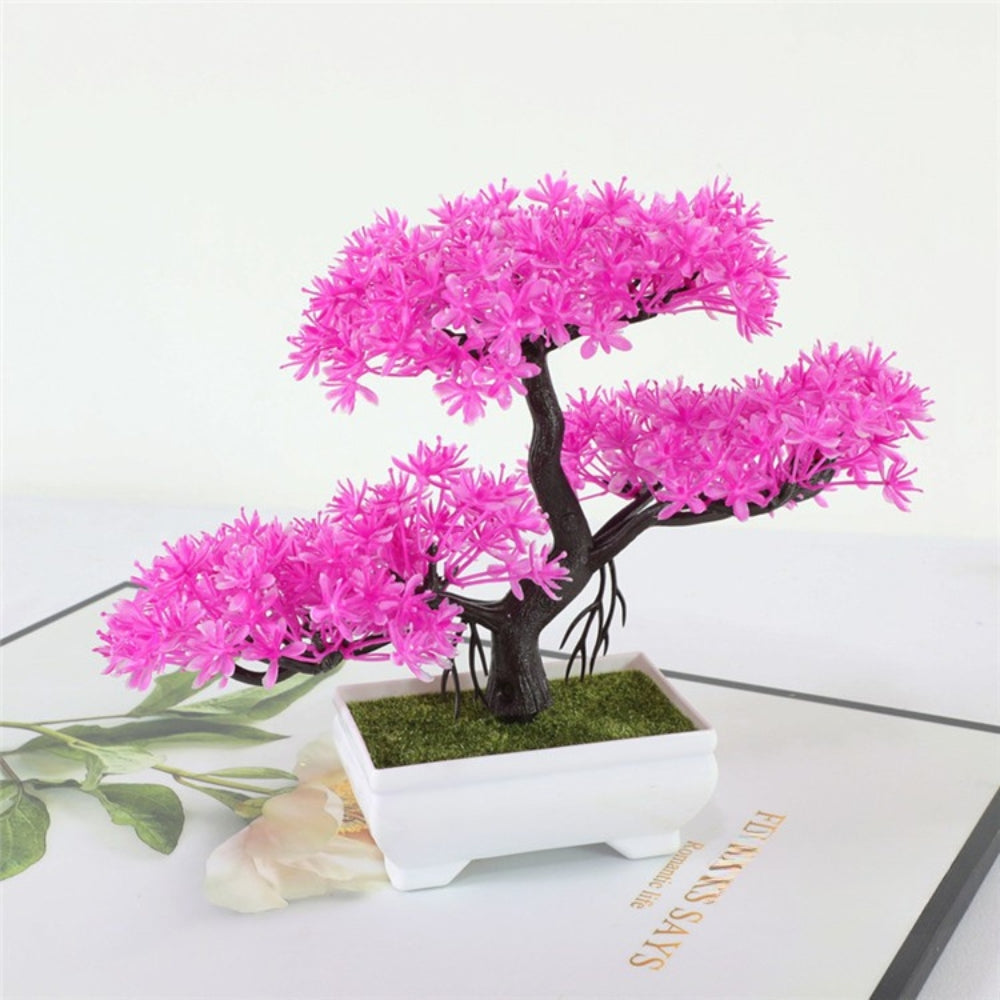 Yuriko Mini Artificial Bonsai Tree for Home Office Desk Decor