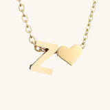 Mallory - Love Initial Letter Necklace — bringing modern charm to your space.