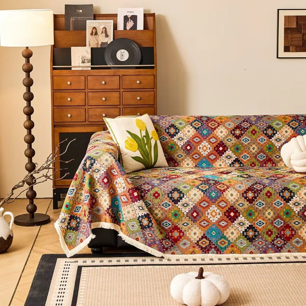Zahara Geometrisch Tribale Kilim Bankbedekking