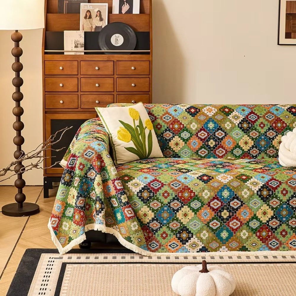 Zahara Geometrisch Tribale Kilim Bankbedekking