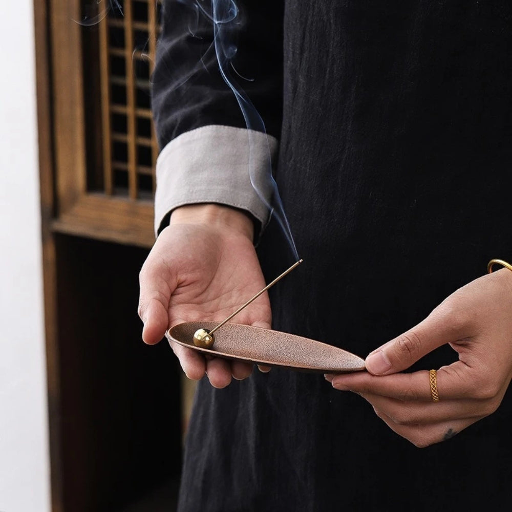 Zen Alloy Bead Incense Holder for Home Decor and Aromatherapy