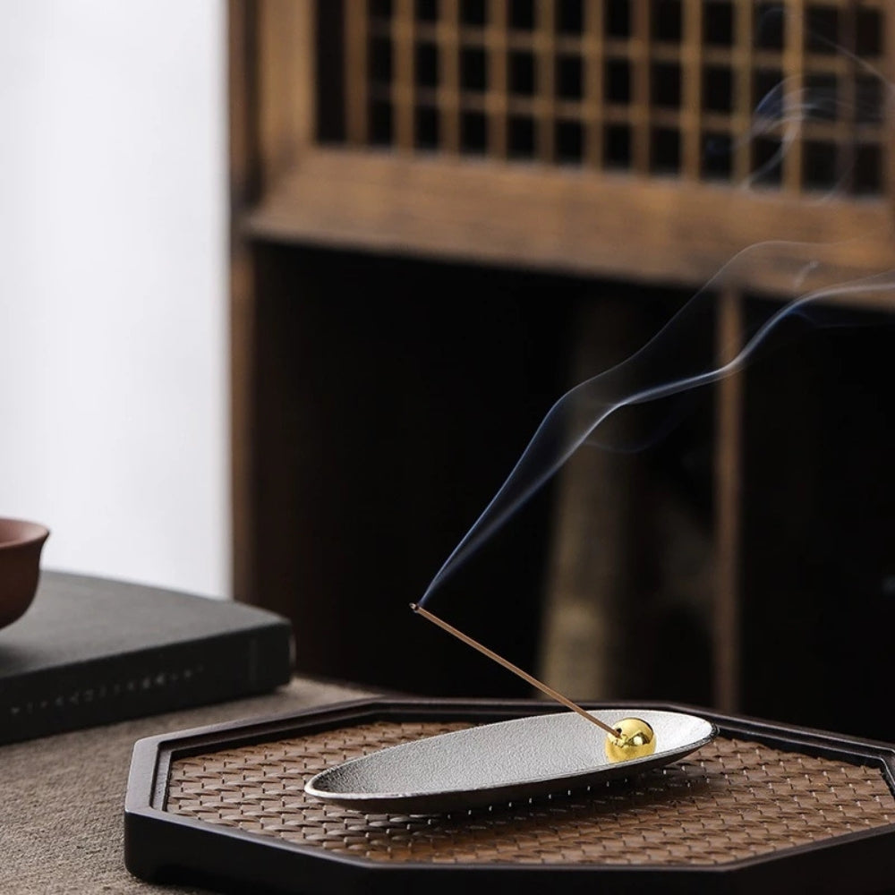Zen Alloy Bead Incense Holder for Home Decor and Aromatherapy