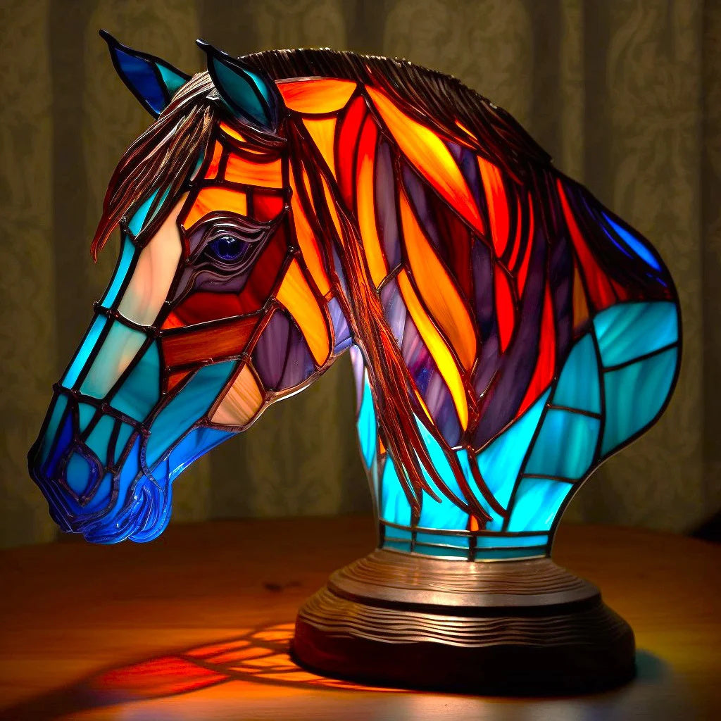 Stained Glass Animal Table Lamp – Decorative Lighting for Home