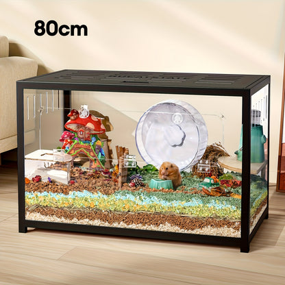Grande cage pour hamster avec accès par le haut - Montage facile - Petit habitat pour hamsters