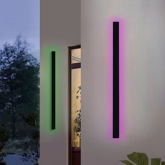 Applique murale extérieure RGB IP65 - Éclairage d'ambiance minimaliste LED pour jardin