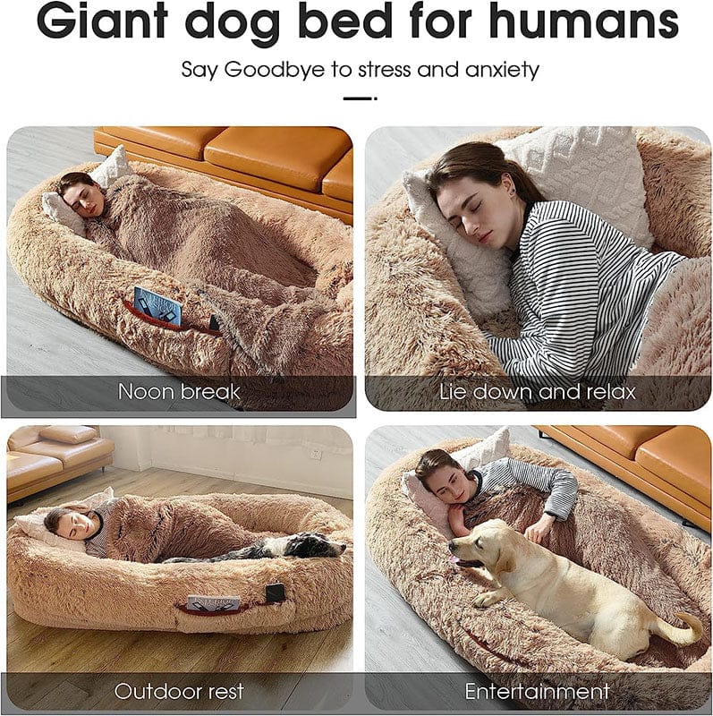 Grand lit pour chien pour humains – Le confort ultime pour les amoureux des animaux !