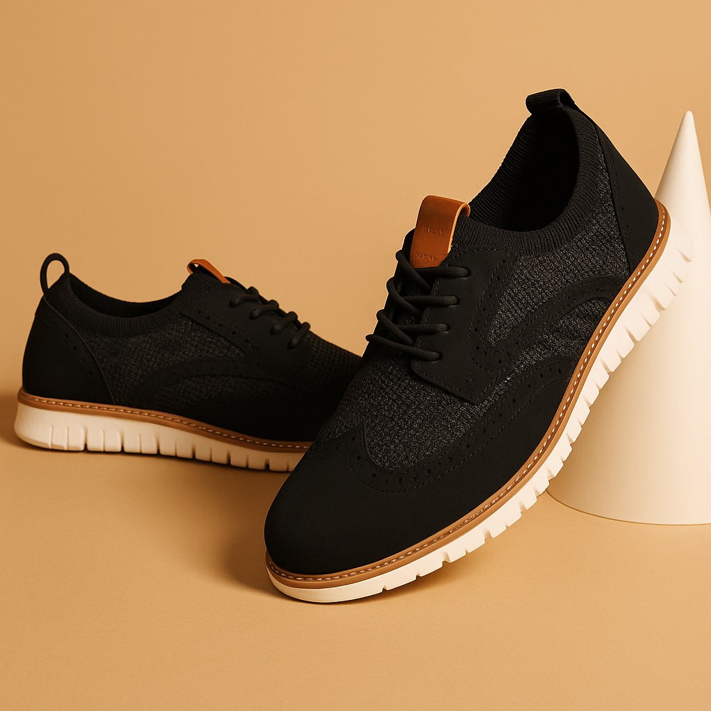 Hommes Ademend Brogue Dresschoenen – Style classique avec confort moderne